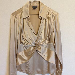 Champagne Gold Silk Blouse